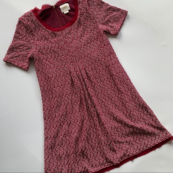 Anthro Maeve Red Dora Stretch knit dress Small - Picture 2 of 9